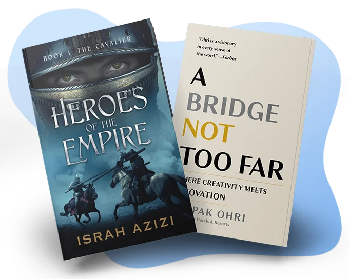 Writer team working on books together